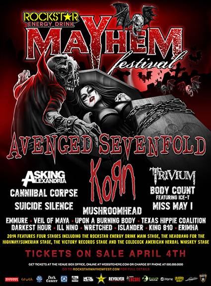 VICTORY RECORDS TO HOST STAGE AT 2014 ROCKSTAR ENERGY DRINK MAYHEM FESTIVAL – EMMURE TO HEADLINE!