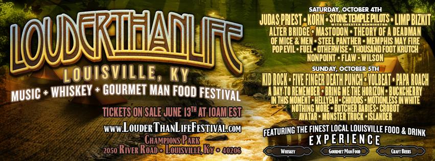 LOUDER THAN LIFE FESTIVAL LINEUP ANNOUNCED!