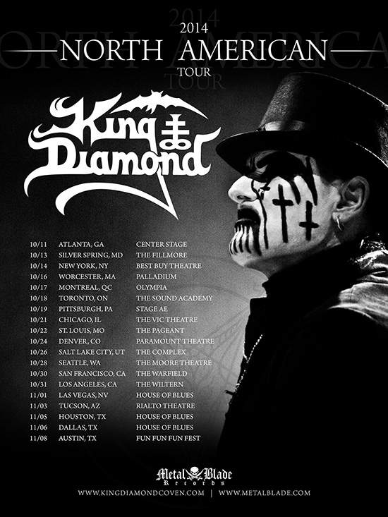 KING DIAMOND ANNOUNCES NORTH AMERICAN TOUR 2014 KING DIAMOND ANNOUNCES NORTH AMERICAN TOUR 2014